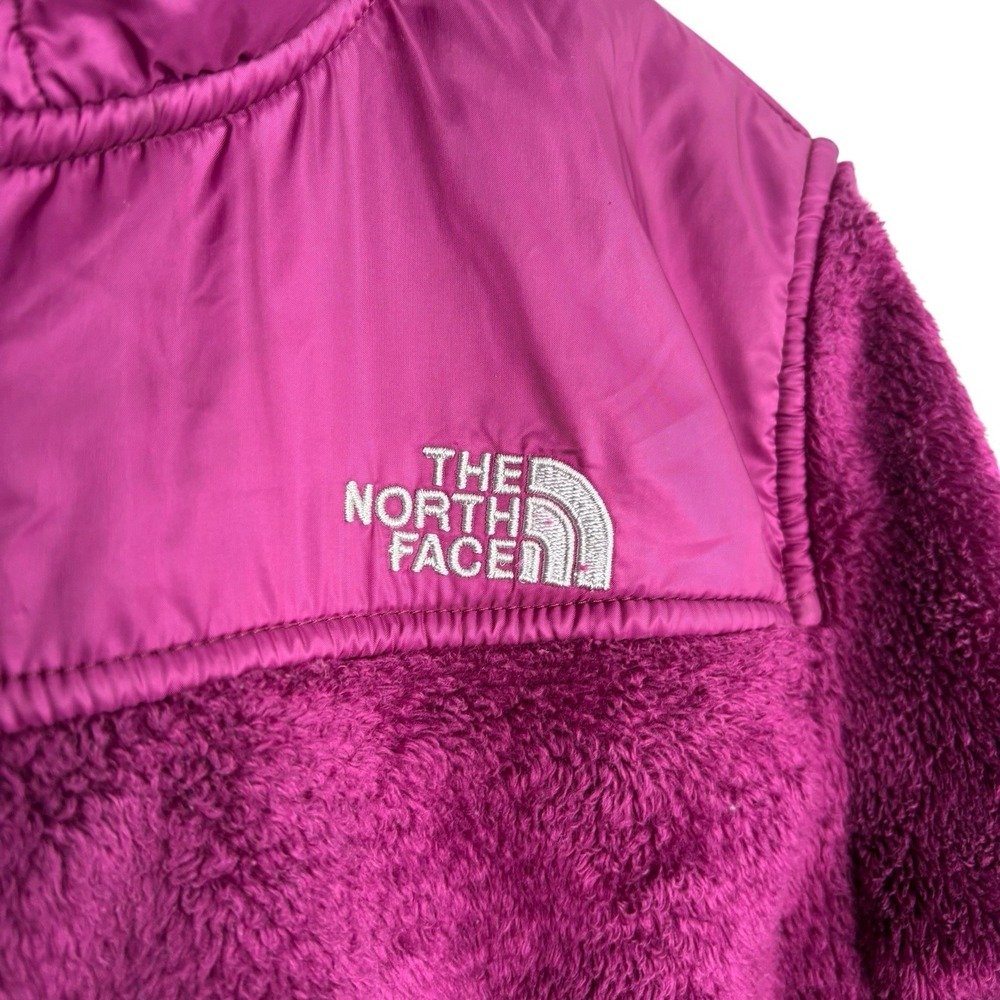 The North Face Womens Fleece Denali Jacket Medium Purple Magenta Zip Up Hood - Picture 5 of 13